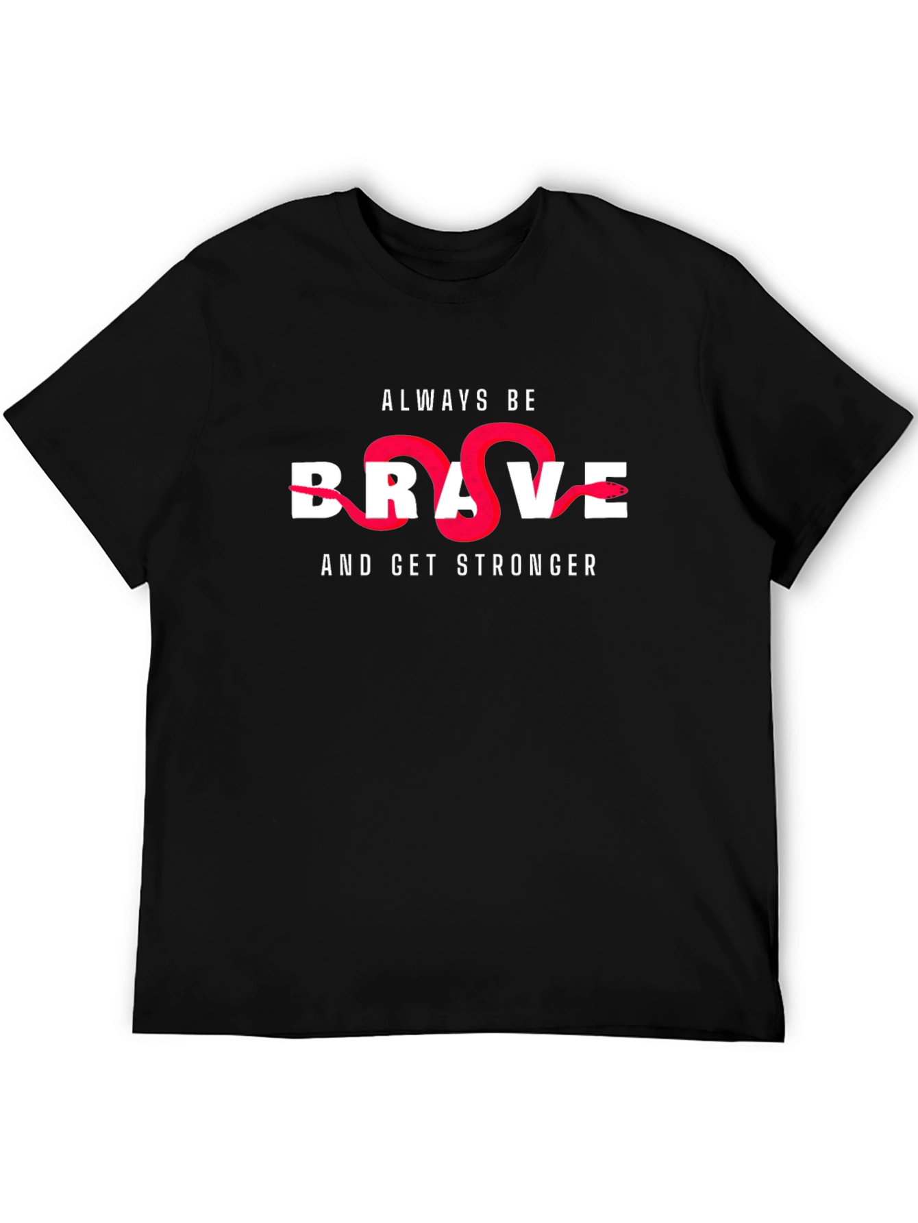 Always Be Brave Graphic Tee - Mens Black T-Shirt