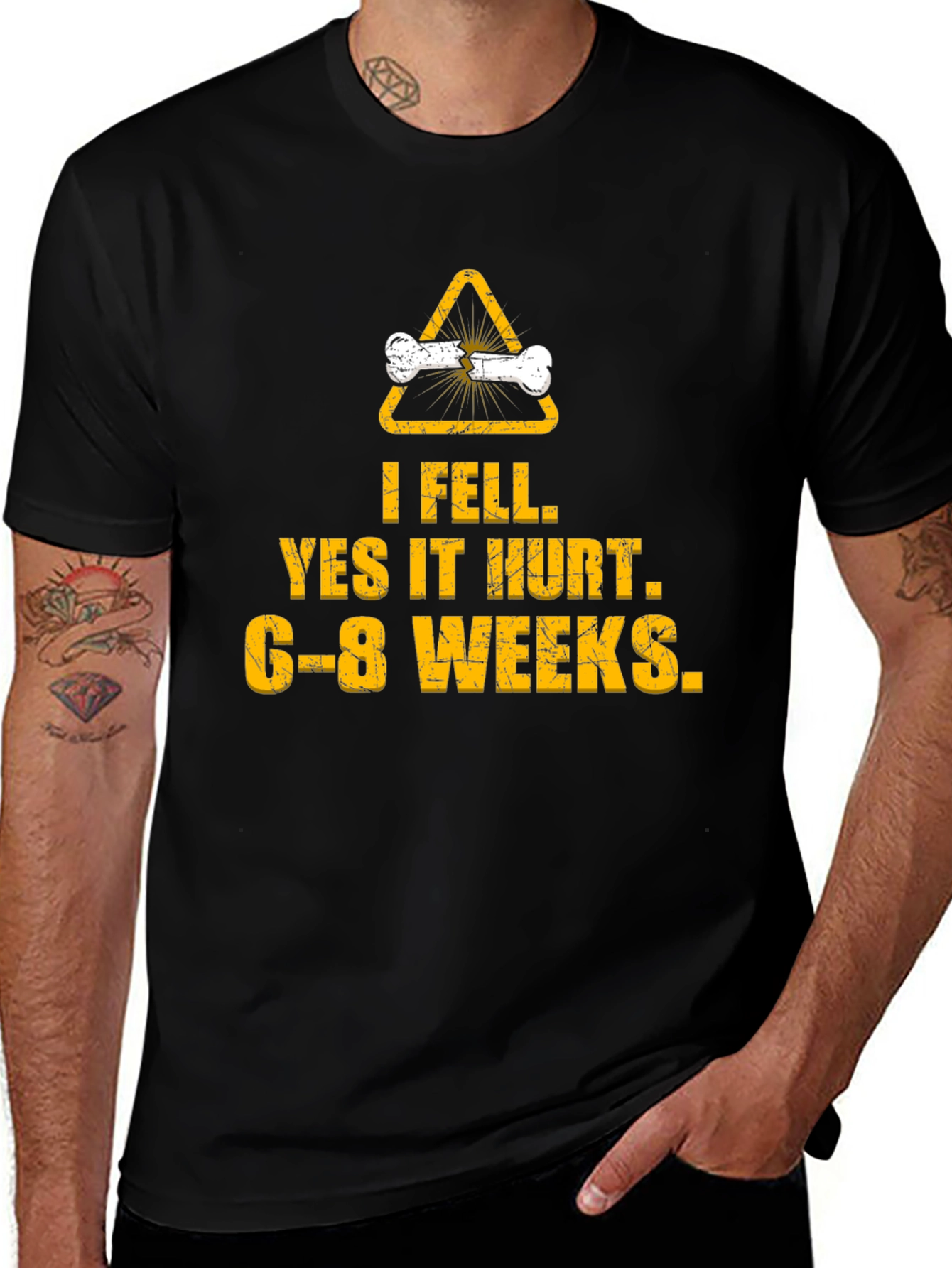 I Fell Yes It Hurt Broken Bone T-Shirt