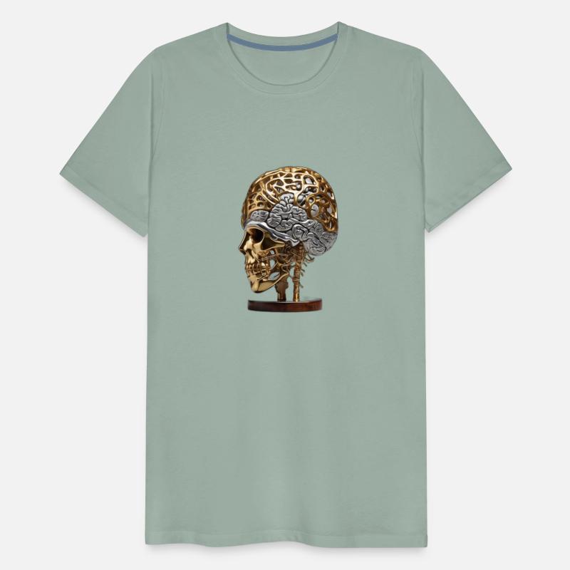 Default Human brain cast in gold