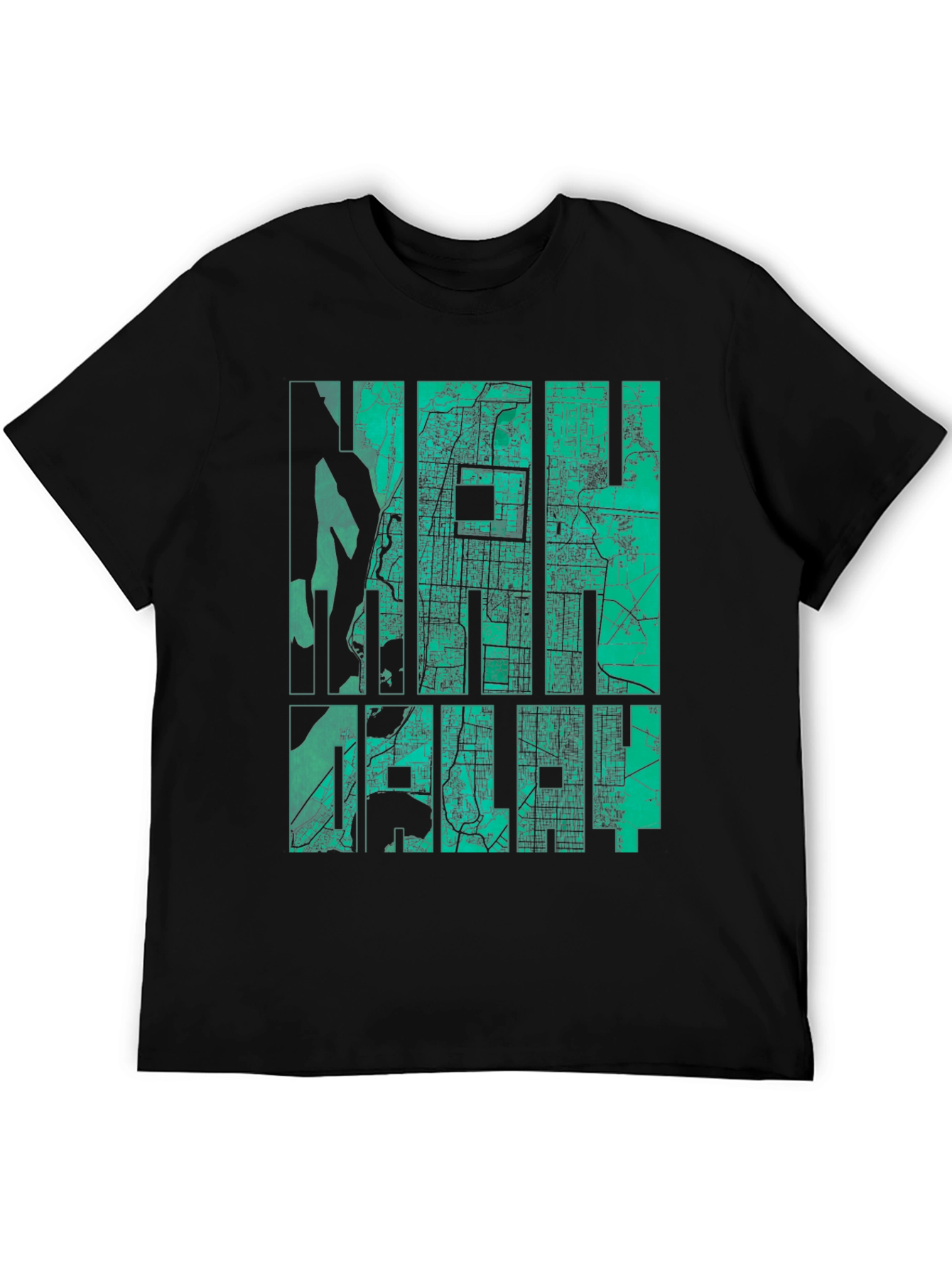 New Delhi Map Graphic Tee - India Travel Souvenir