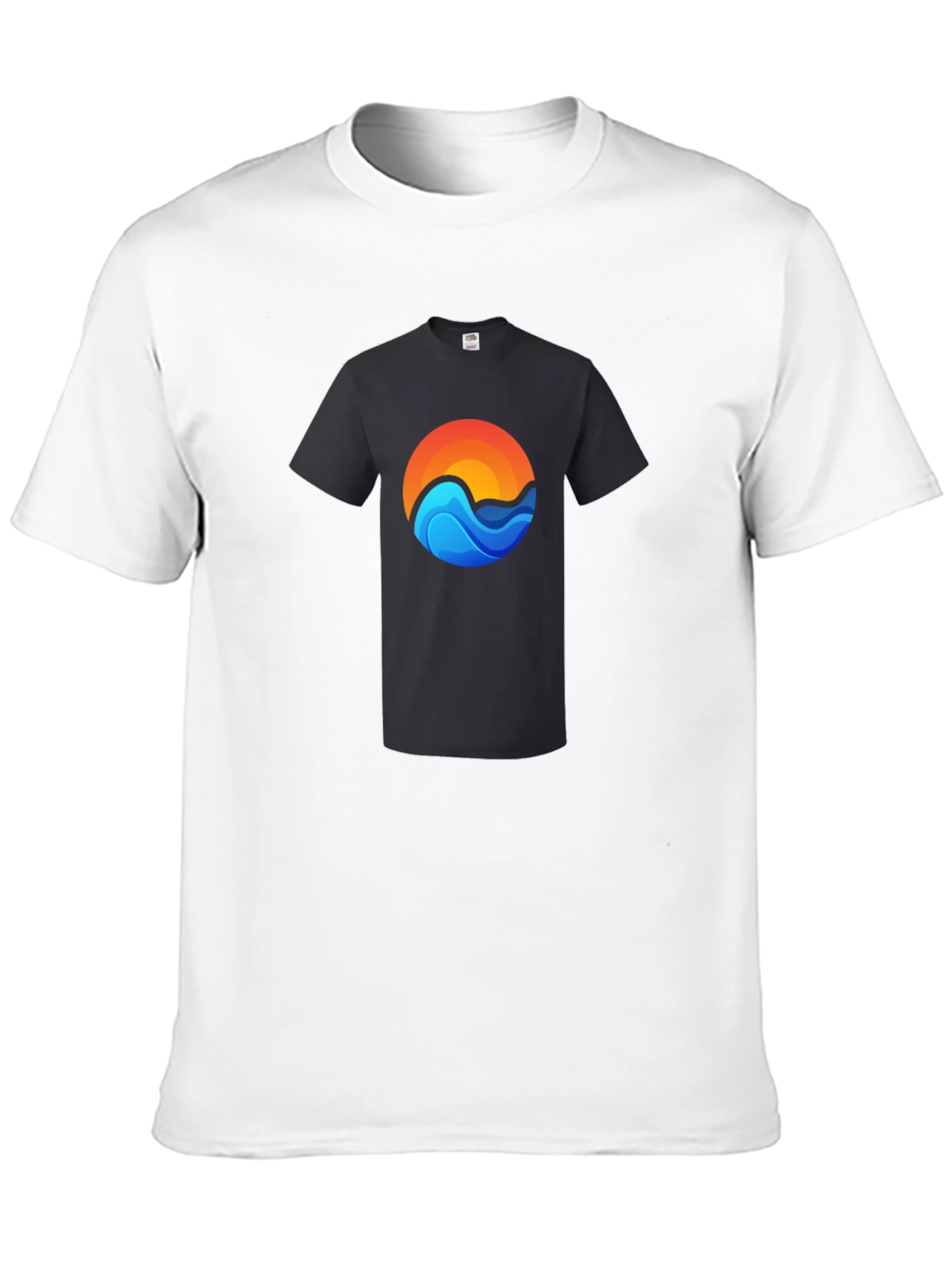 Sunset Wave Graphic Tee - Casual Comfort