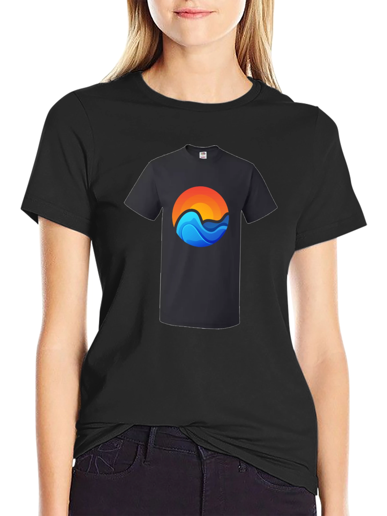 Sunset Wave Graphic Tee - Casual Comfort
