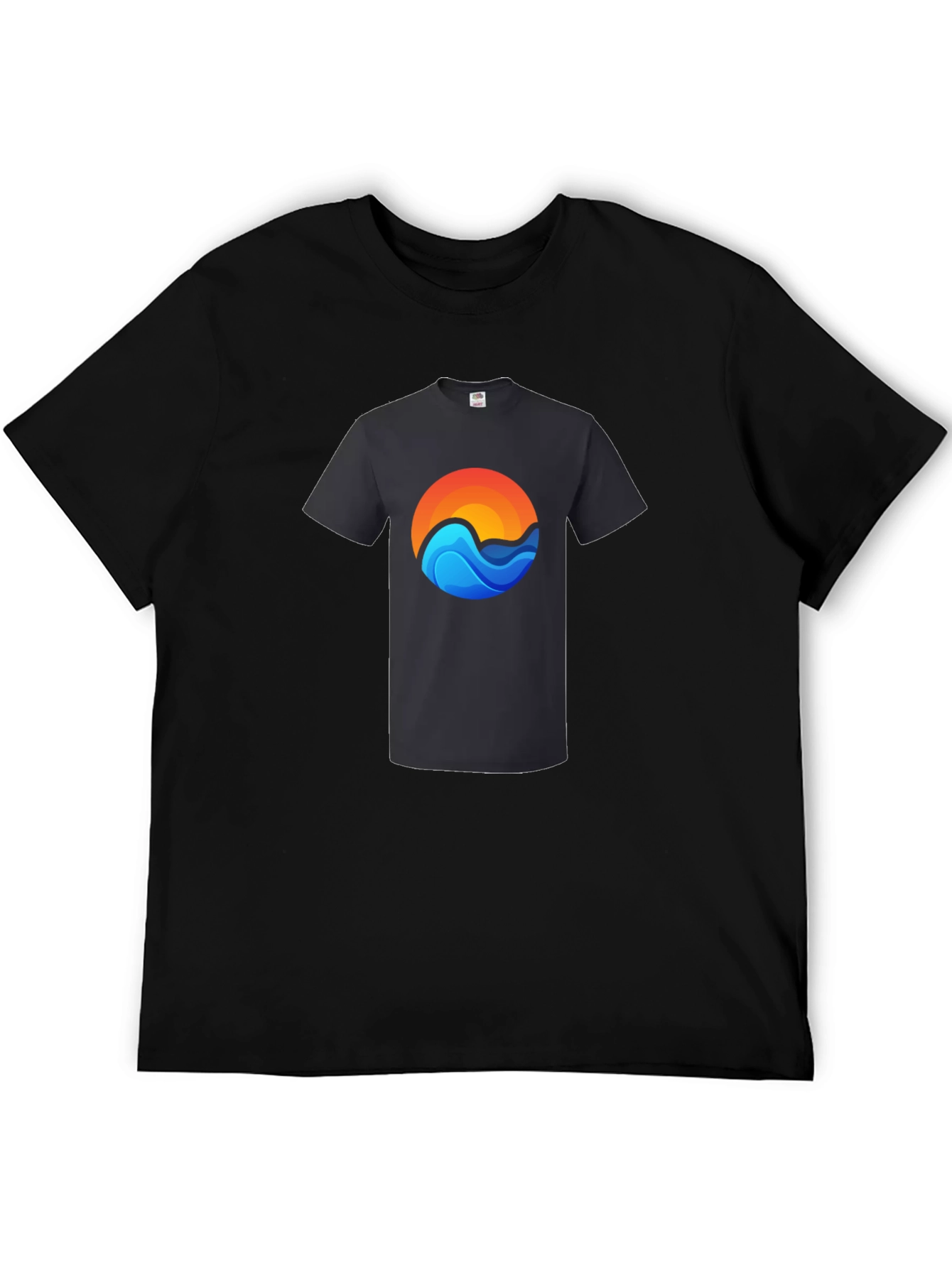 Sunset Wave Graphic Tee - Casual Comfort