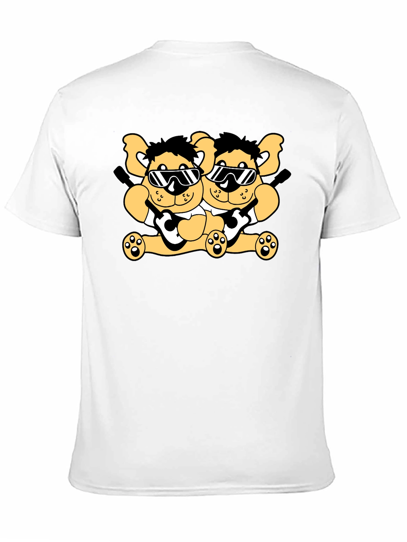 Cool Bear Twins Black Graphic Tee
