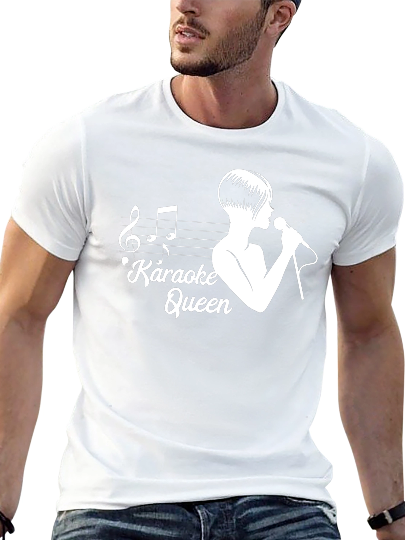 Karaoke Queen T-Shirt - Black Cotton Tee