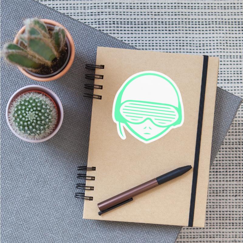 DJ Alien Extraterrestrial Face Head Music Party