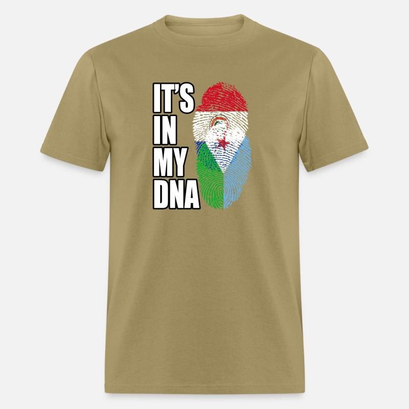 Djiboutian And Paraguayan Mix Heritage DNA Flag