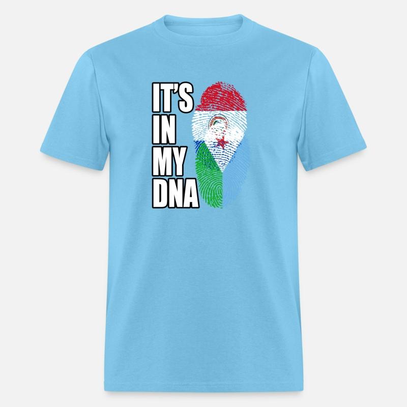 Djiboutian And Paraguayan Mix Heritage DNA Flag