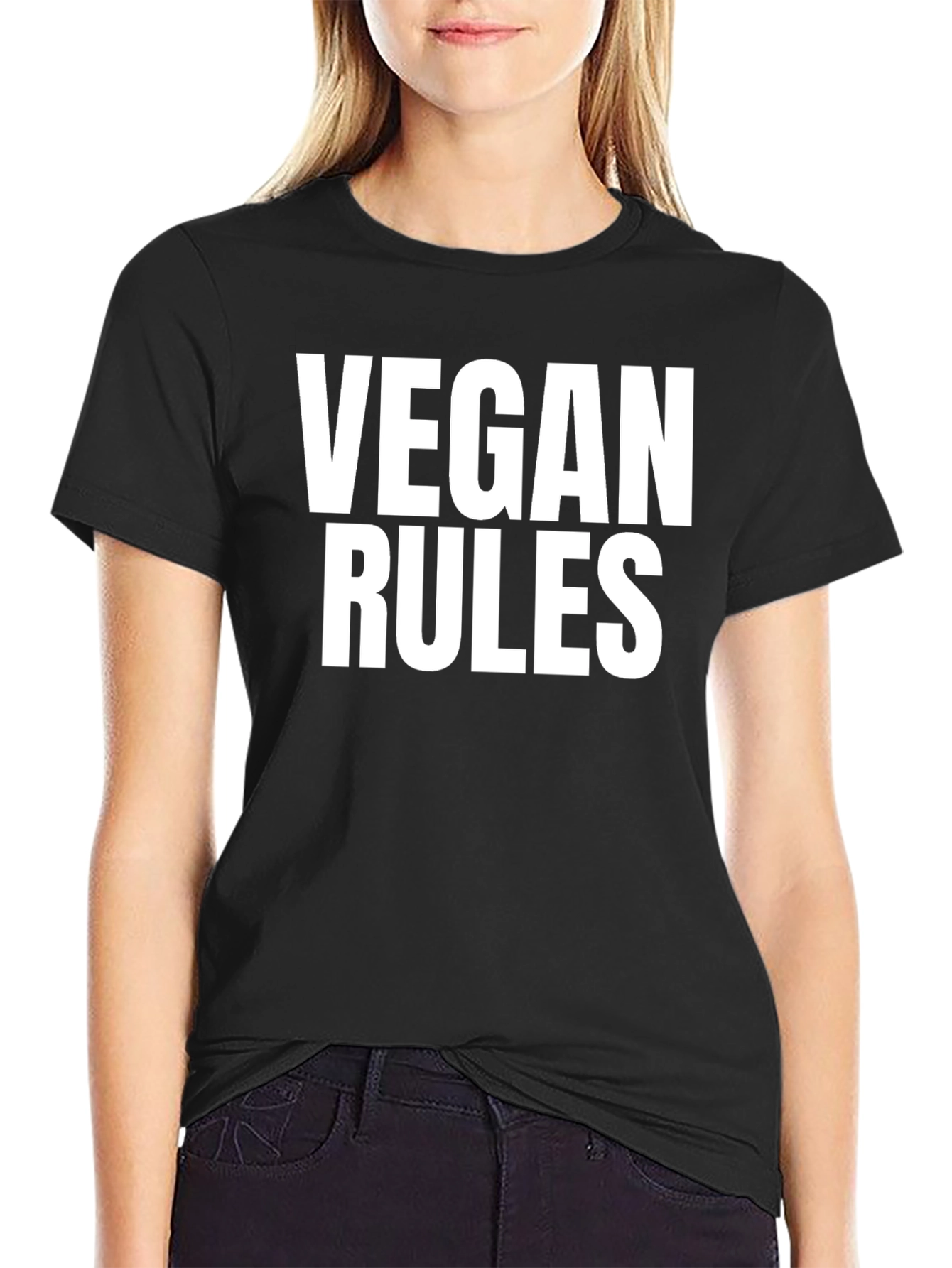 Vegan Rules T-Shirt - Bold Vegan Statement Tee