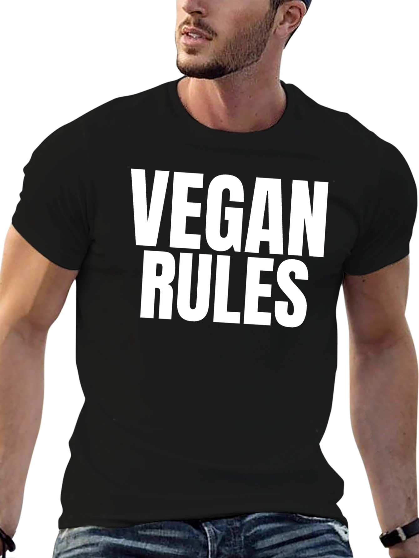 Vegan Rules T-Shirt - Bold Vegan Statement Tee