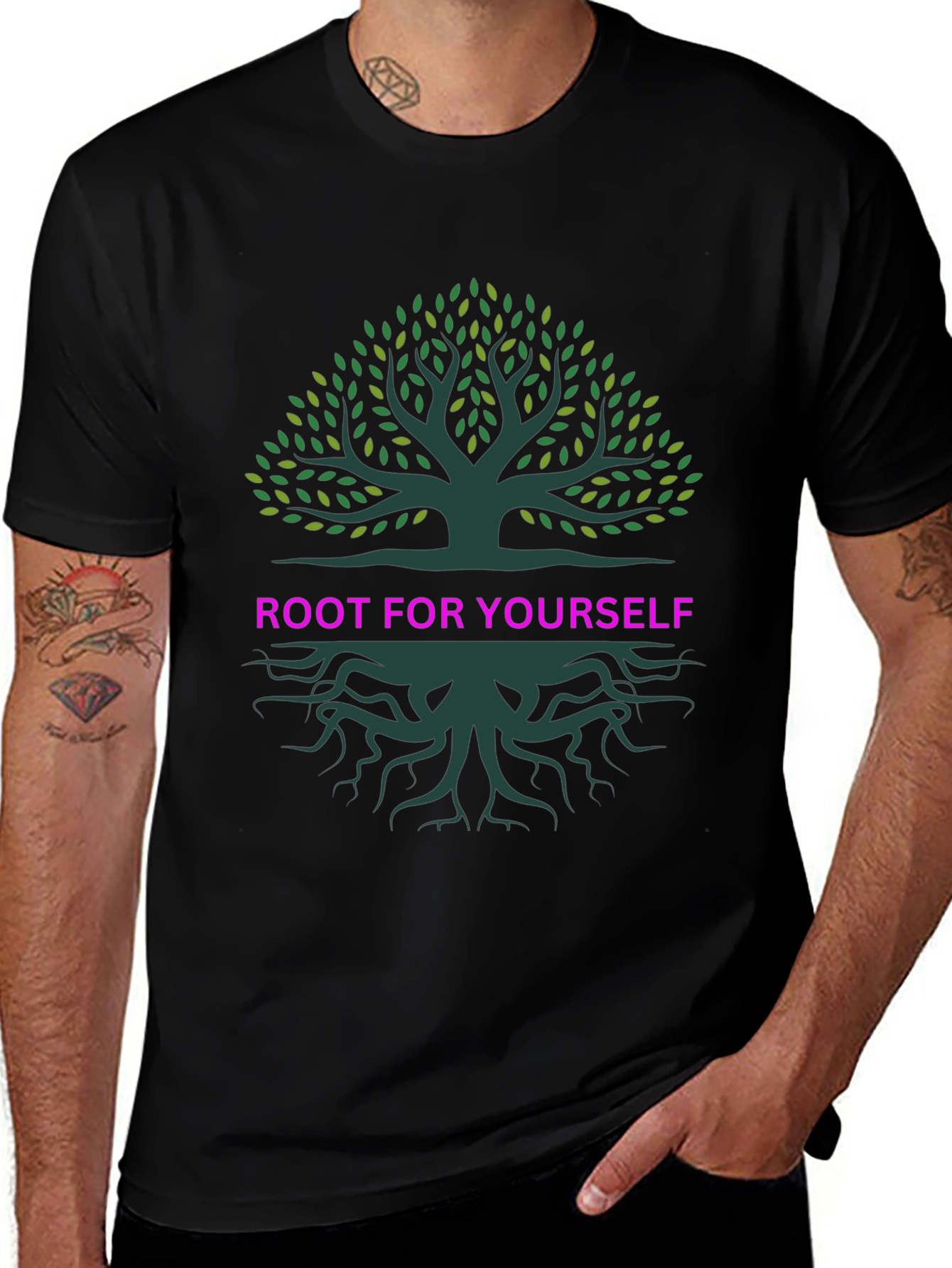 Root for Yourself Graphic Tree T-Shirt
