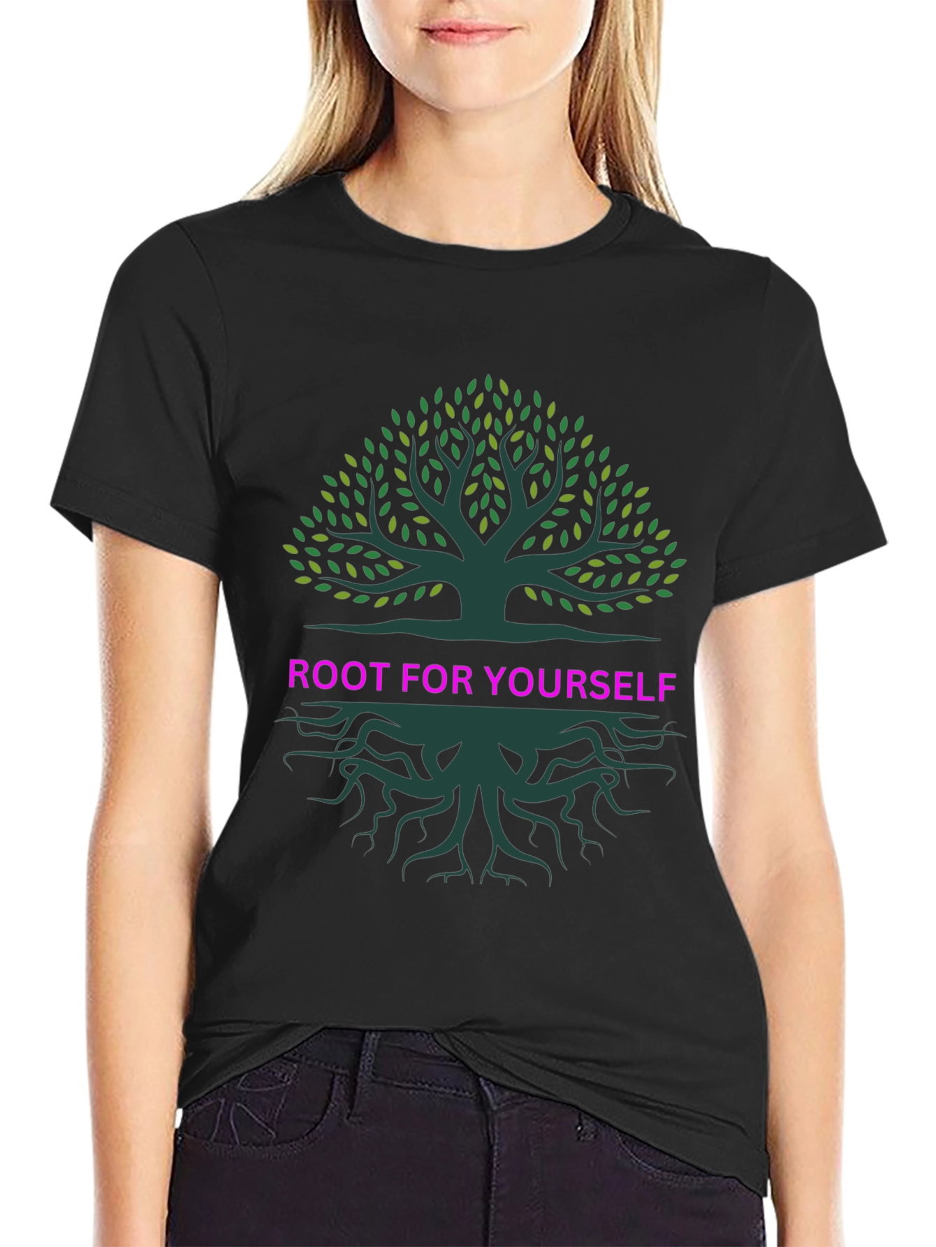 Root for Yourself Graphic Tree T-Shirt