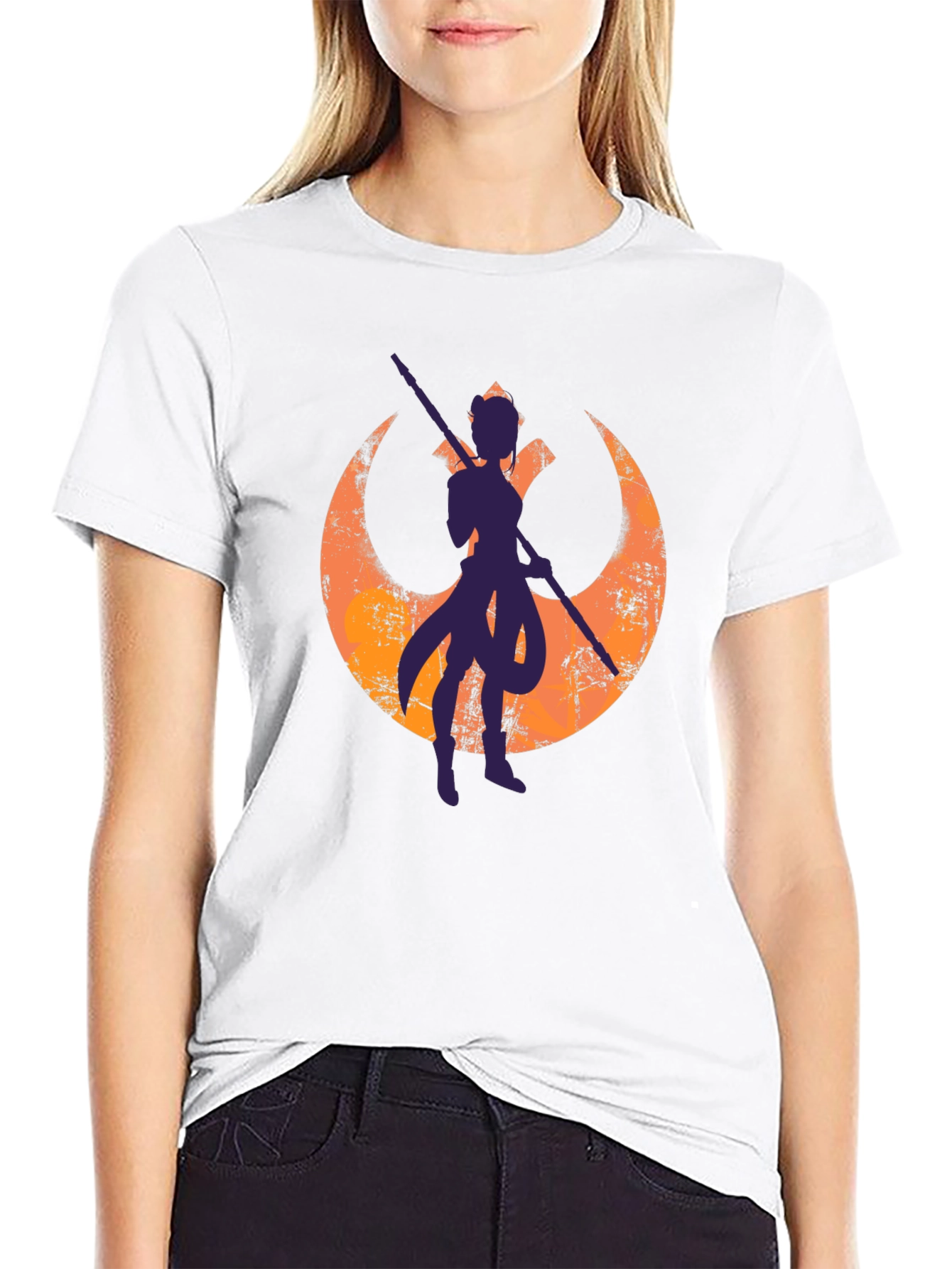 Star Wars Ahsoka Rebel Symbol Black T-Shirt