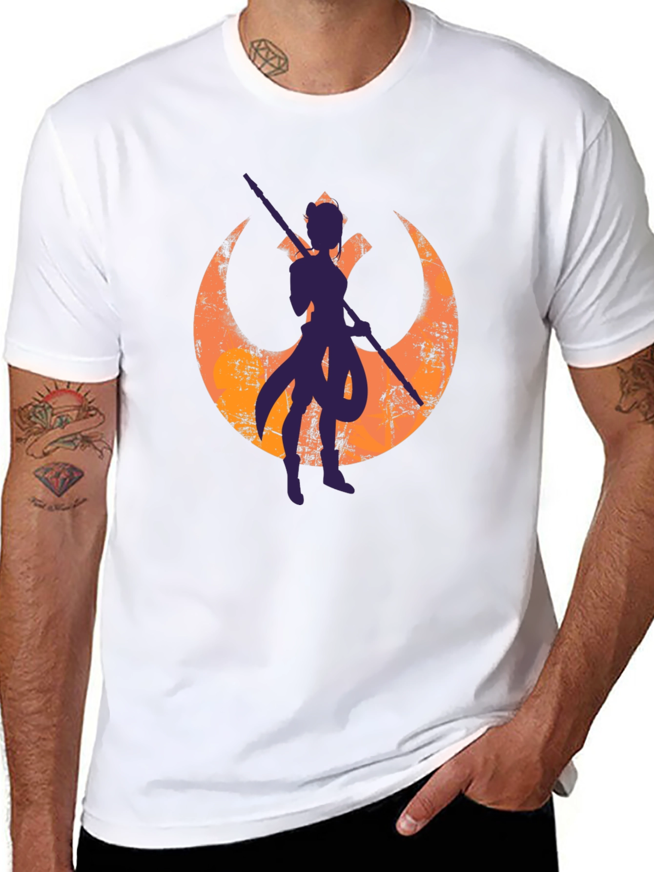 Star Wars Ahsoka Rebel Symbol Black T-Shirt