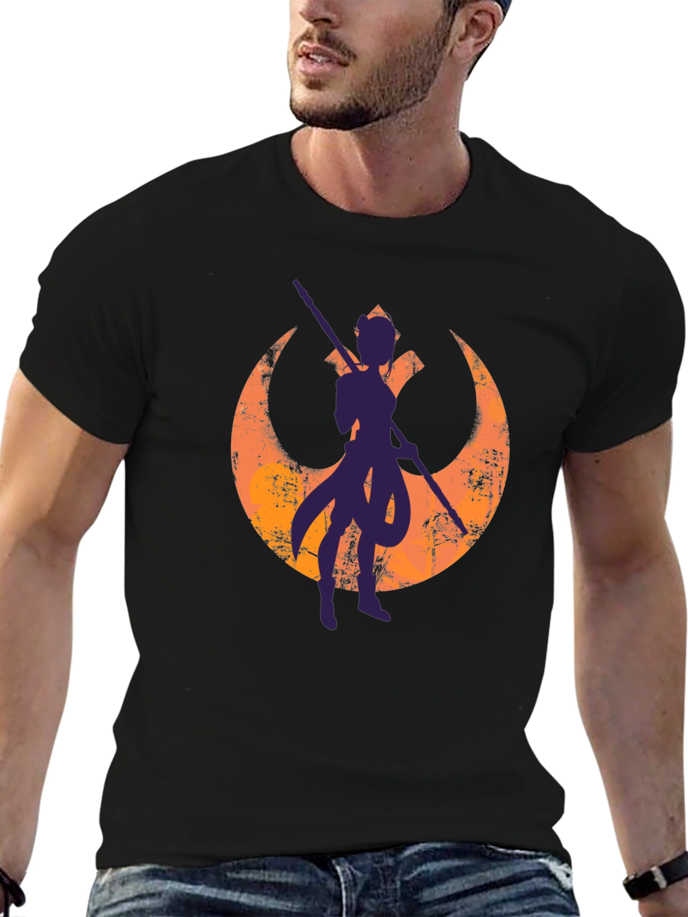 Star Wars Ahsoka Rebel Symbol Black T-Shirt