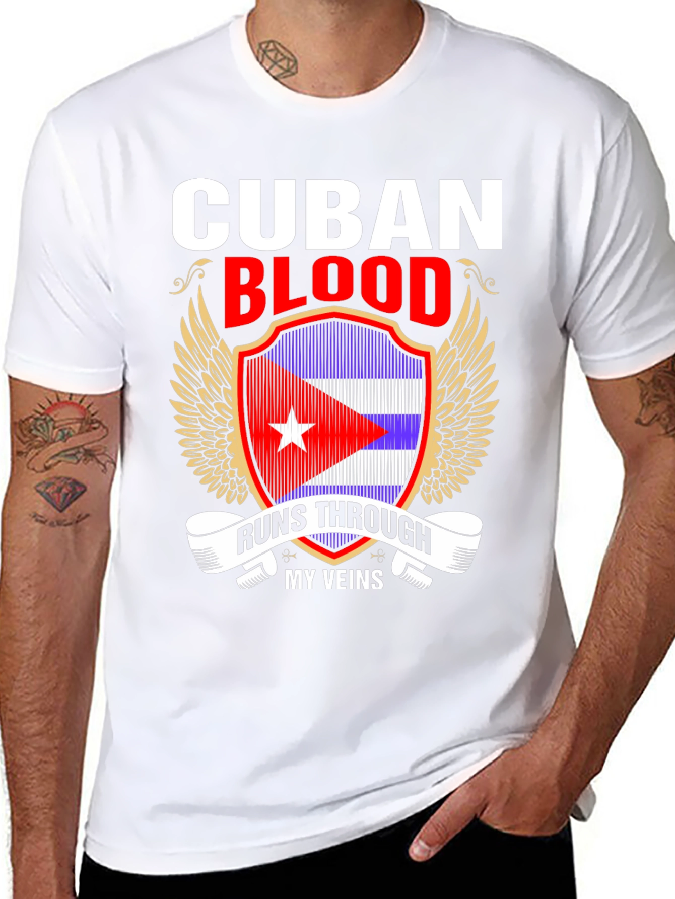 Cuban Blood Runs Through My Veins T-Shirt