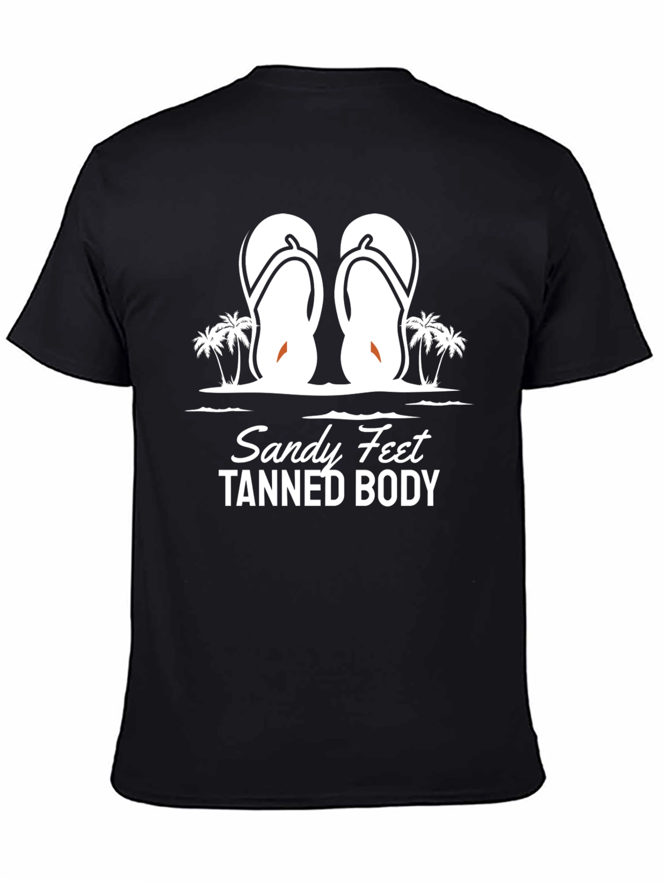 Sandy Feet Tanned Body Black Graphic T-Shirt