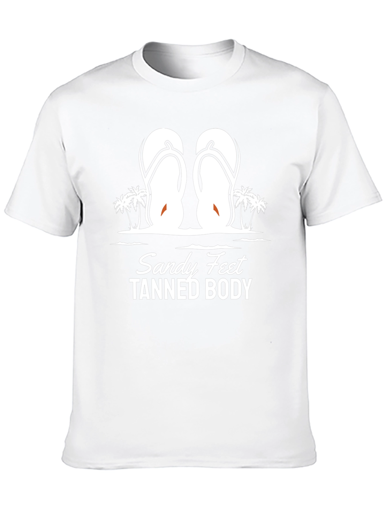 Sandy Feet Tanned Body Black Graphic T-Shirt