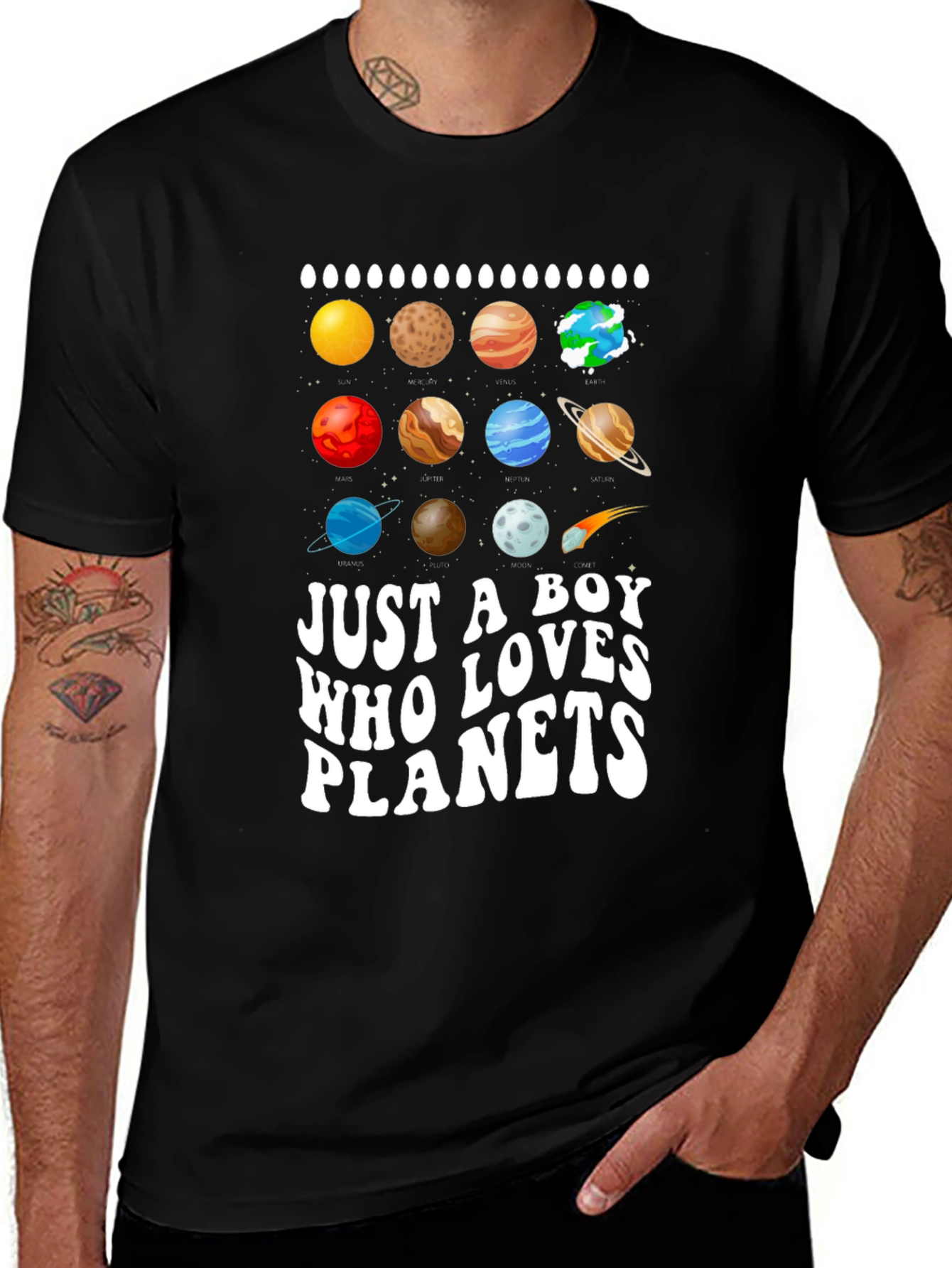 Boy Who Loves Planets T-Shirt