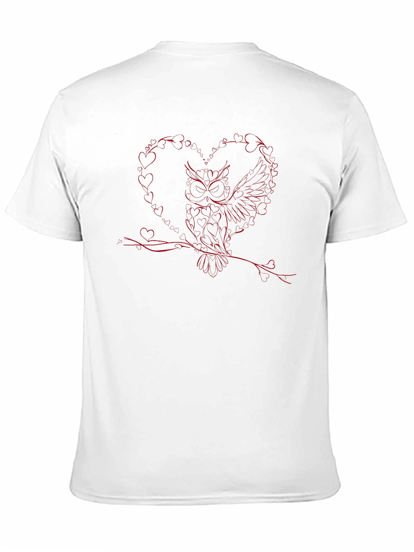 Owl Heart Valentines Day Graphic T-Shirt