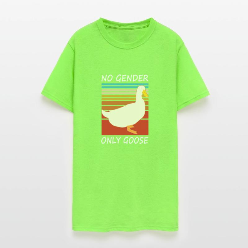 Duck No Gender Only Goose Cool Slogan Dark Tees