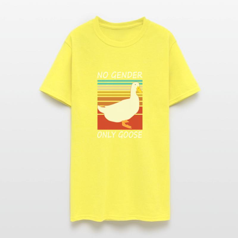 Duck No Gender Only Goose Cool Slogan Dark Tees