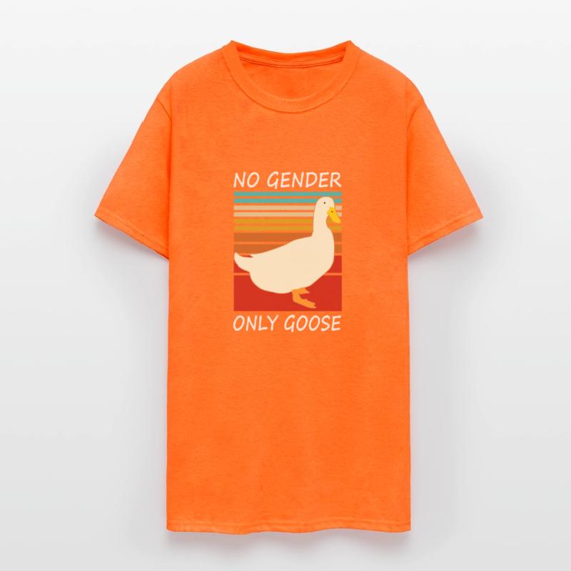 Duck No Gender Only Goose Cool Slogan Dark Tees