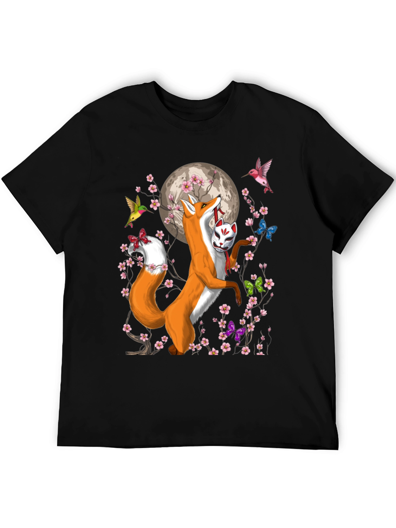 Fox & Mask Graphic T-Shirt - Unisex
