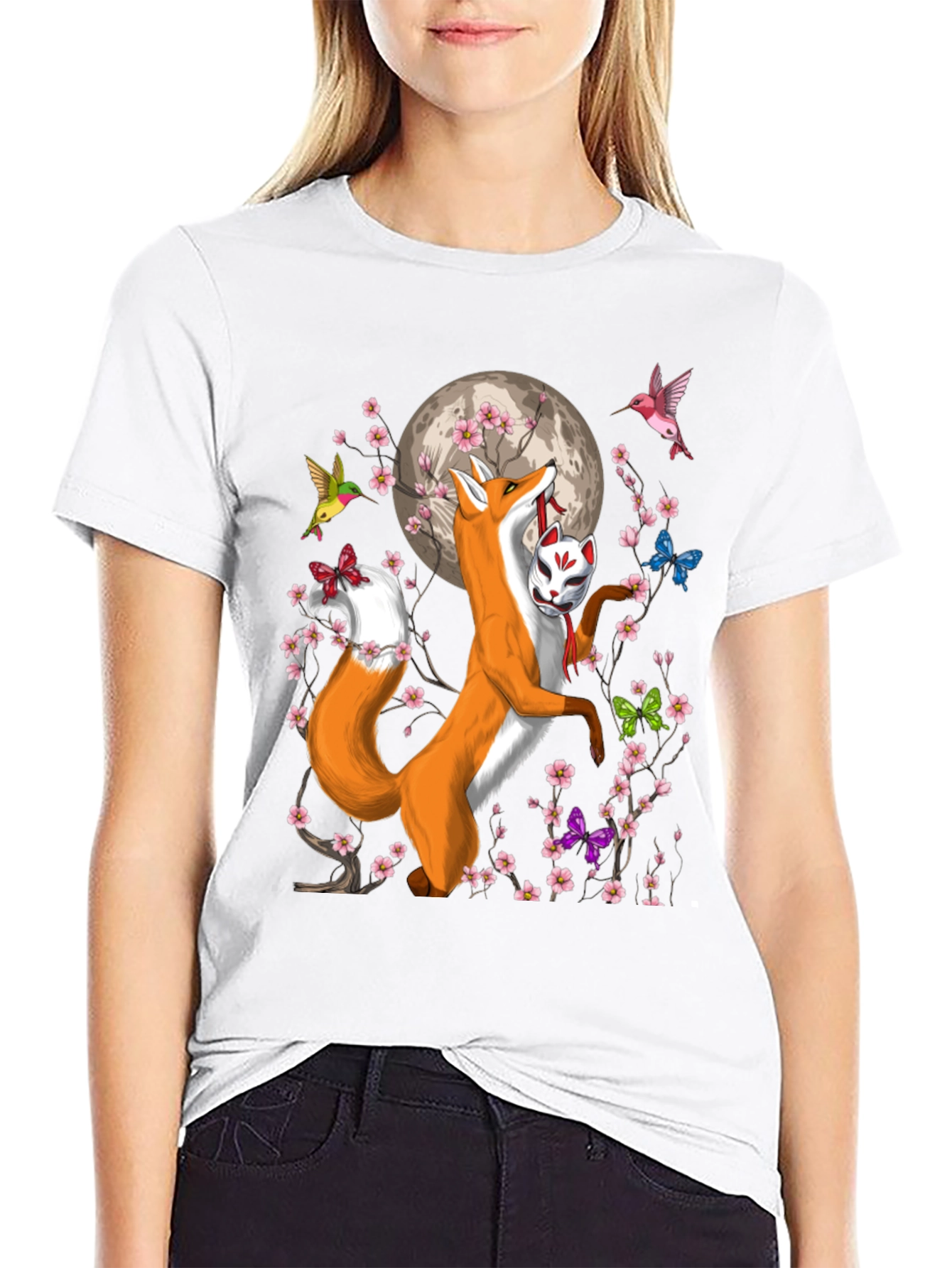 Fox & Mask Graphic T-Shirt - Unisex