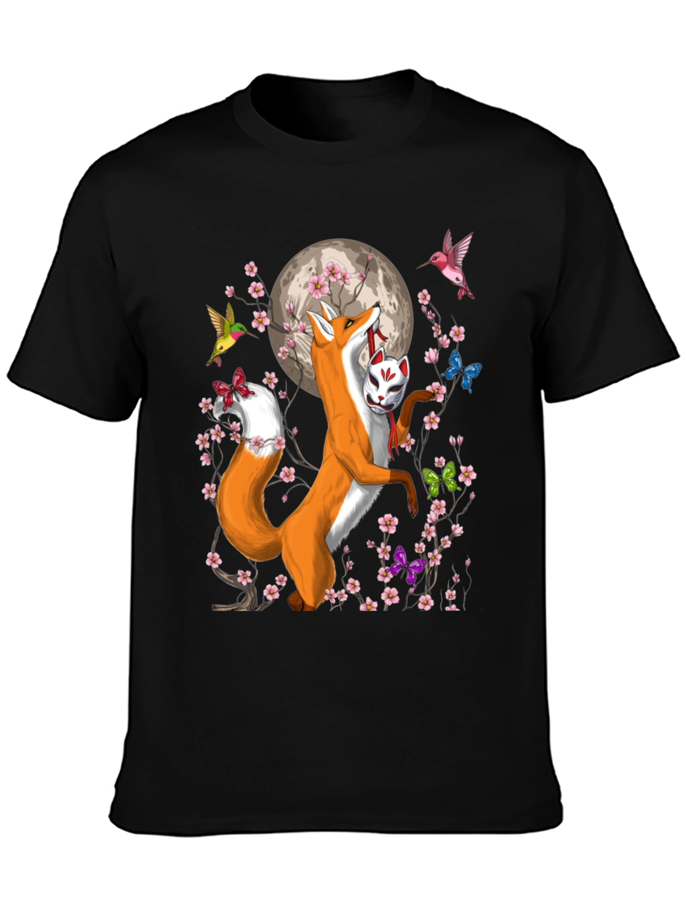 Fox & Mask Graphic T-Shirt - Unisex