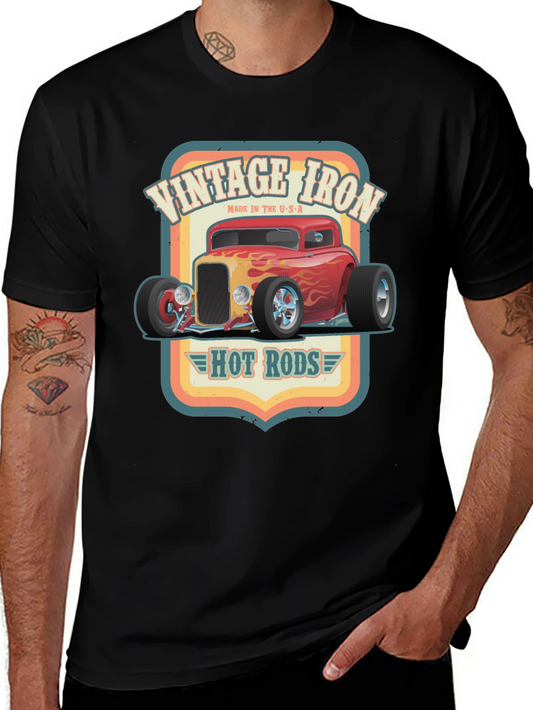 Vintage Iron Hot Rods Graphic T-Shirt