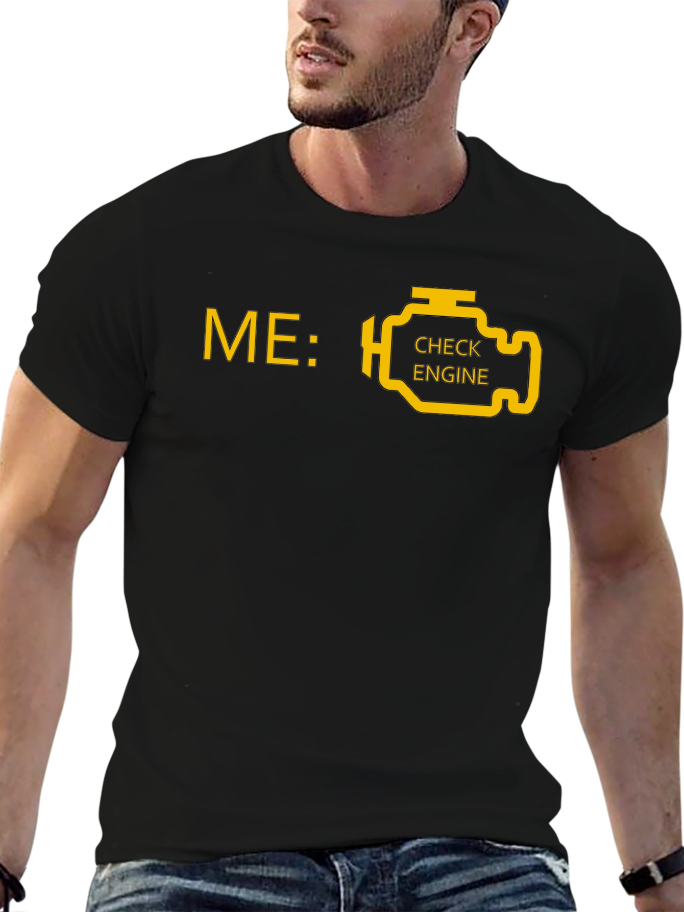 Check Engine T-Shirt - Funny Car Mechanic Tee