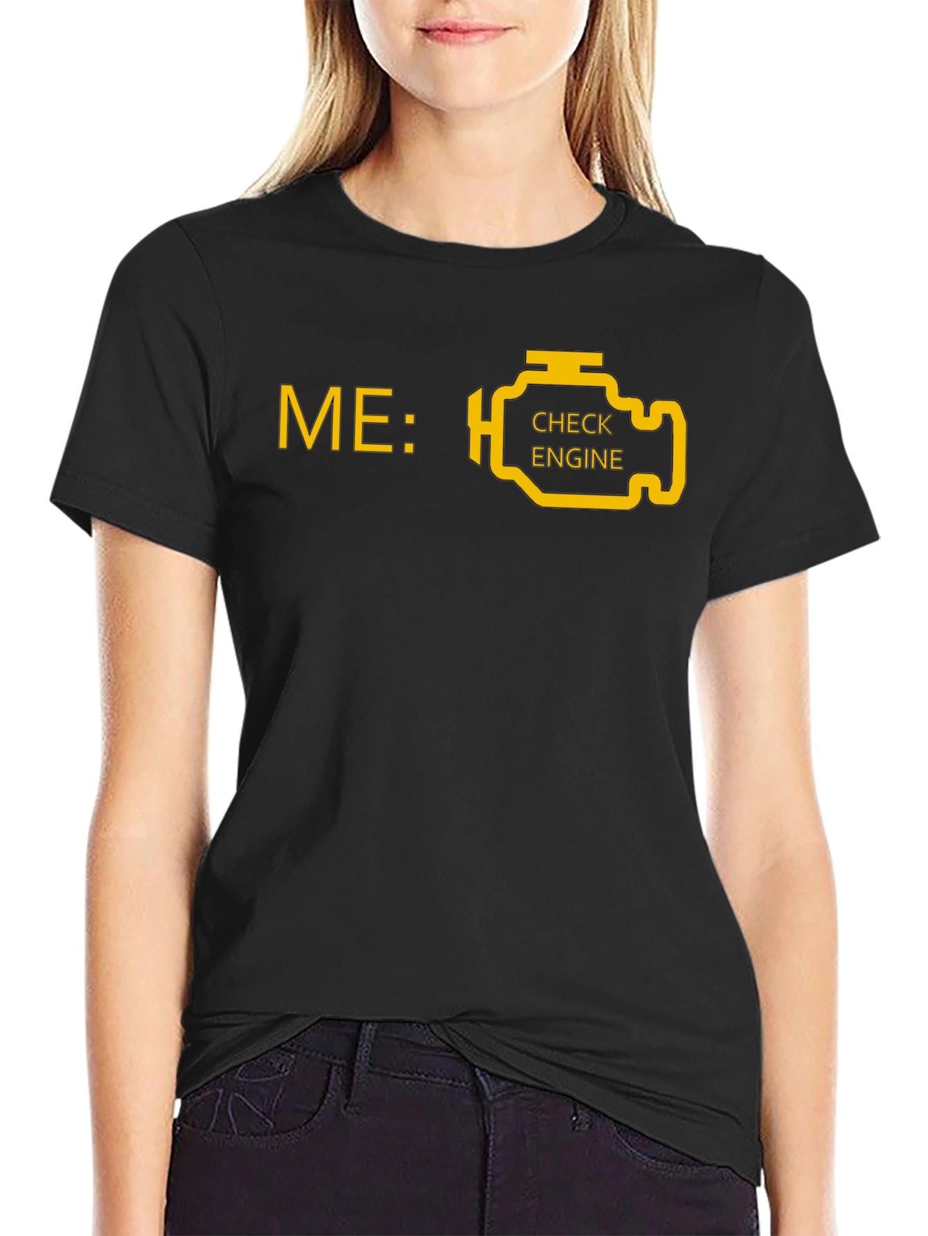 Check Engine T-Shirt - Funny Car Mechanic Tee