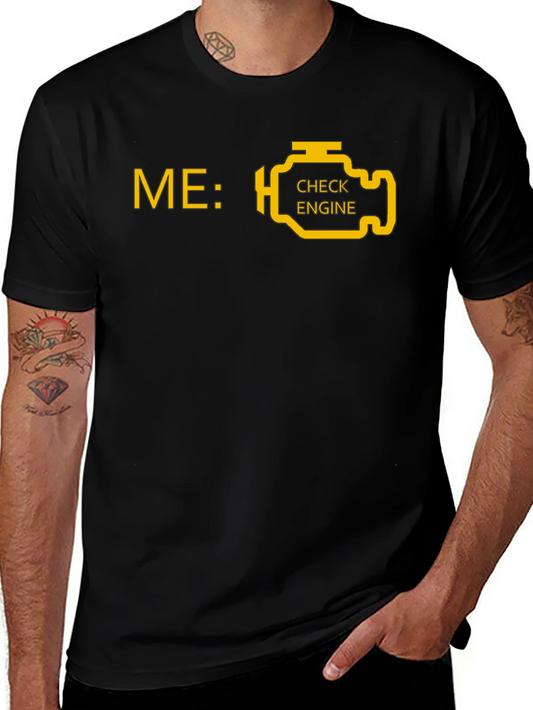 Check Engine T-Shirt - Funny Car Mechanic Tee