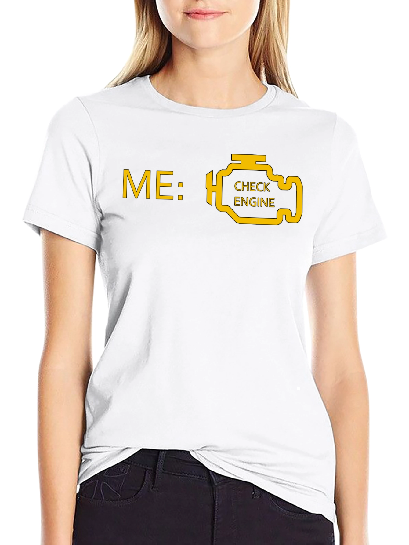 Check Engine T-Shirt - Funny Car Mechanic Tee
