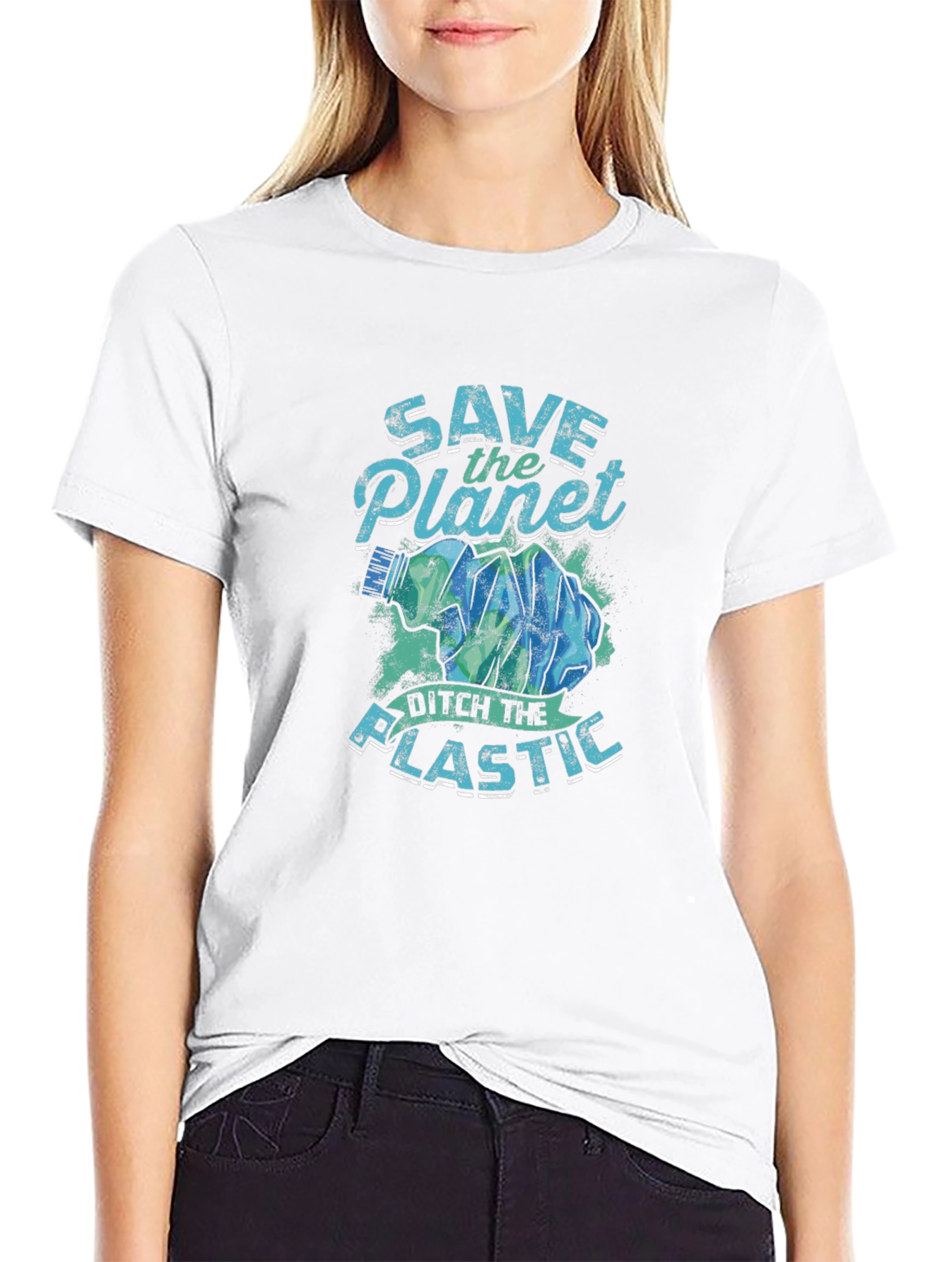 Save the Planet T-Shirt - Ditch Plastic