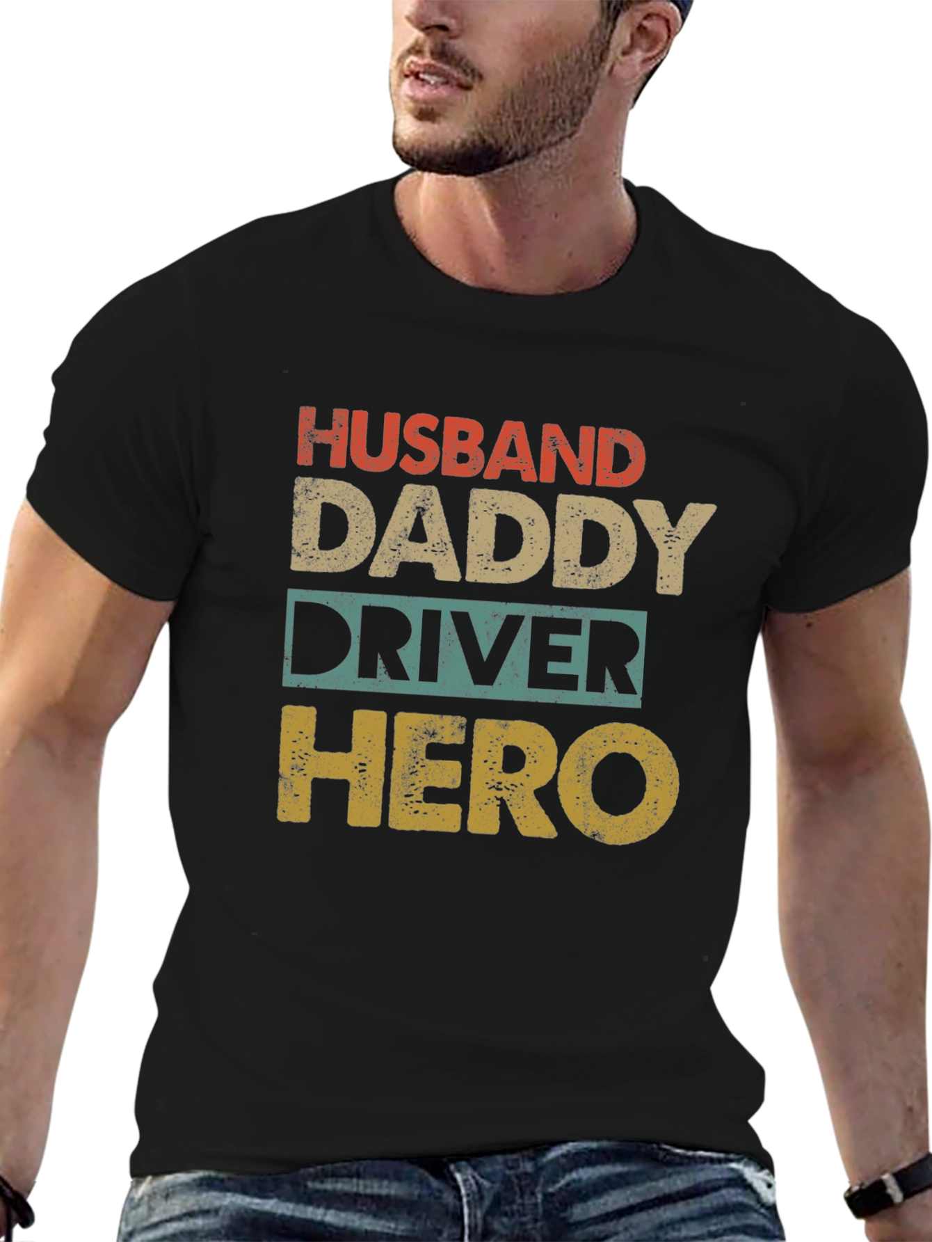 Husband Daddy Driver Hero Graphic Tee