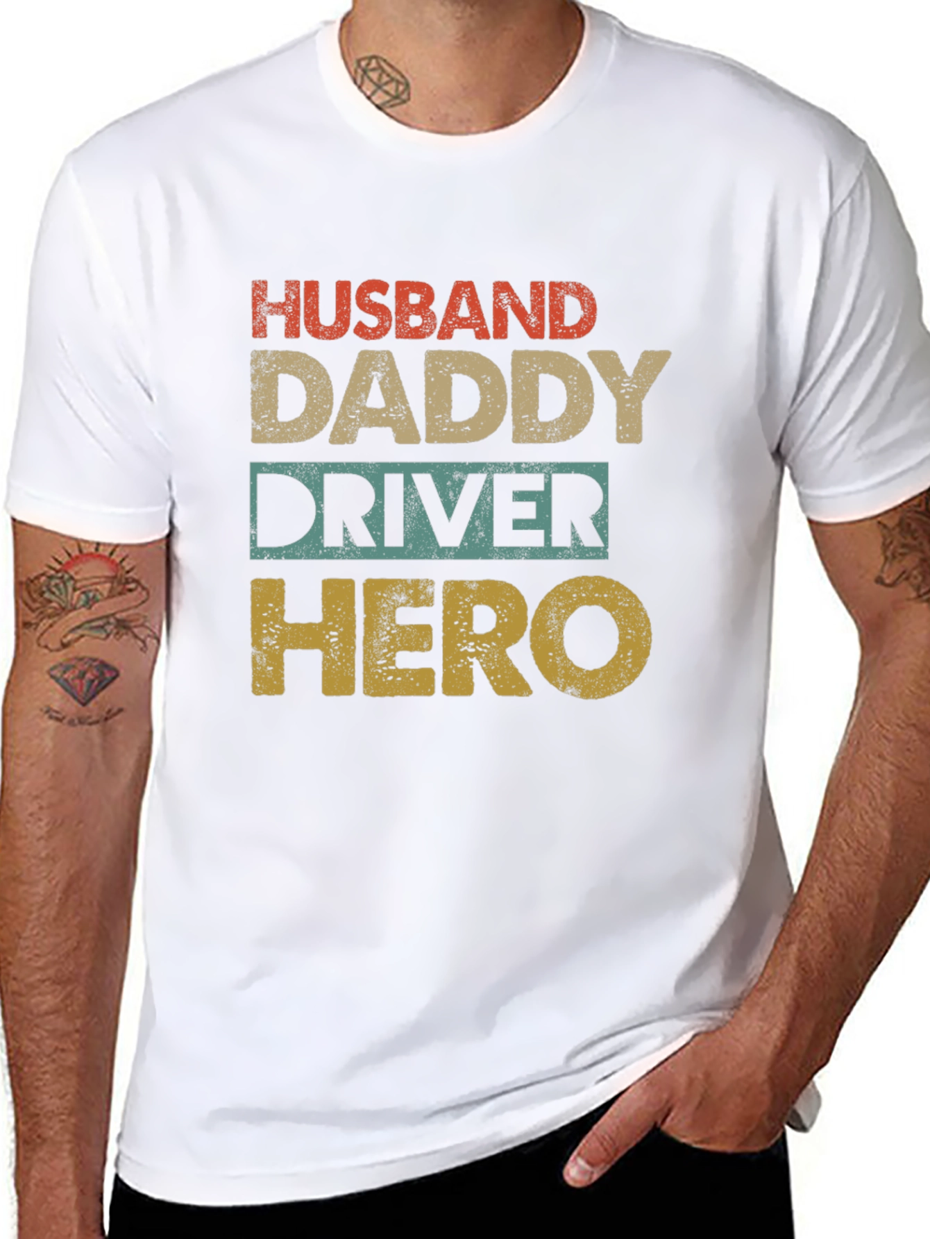 Husband Daddy Driver Hero Graphic Tee