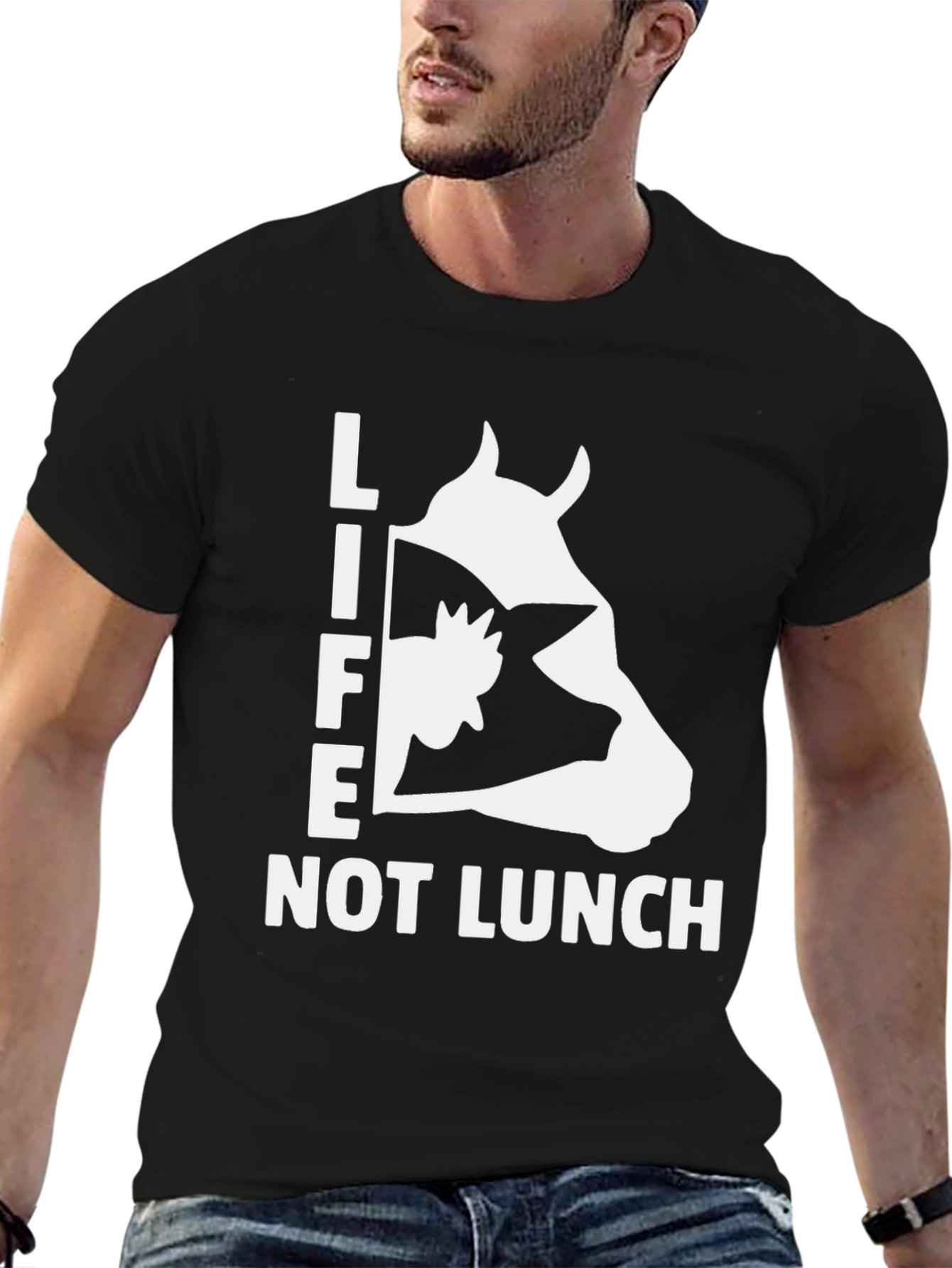 Life Not Lunch Graphic Tee - Vegan Animal Rights