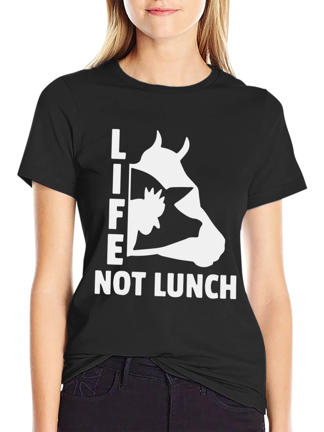 Life Not Lunch Graphic Tee - Vegan Animal Rights