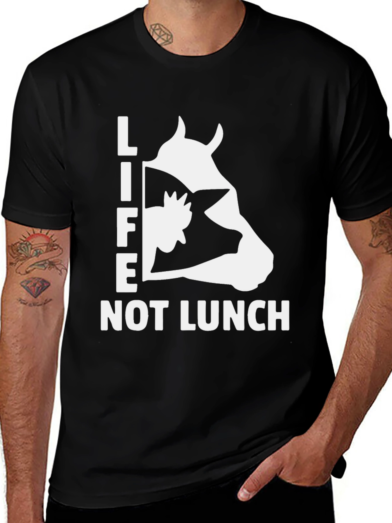 Life Not Lunch Graphic Tee - Vegan Animal Rights