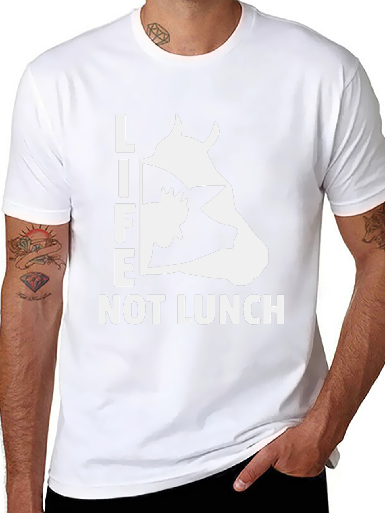 Life Not Lunch Graphic Tee - Vegan Animal Rights