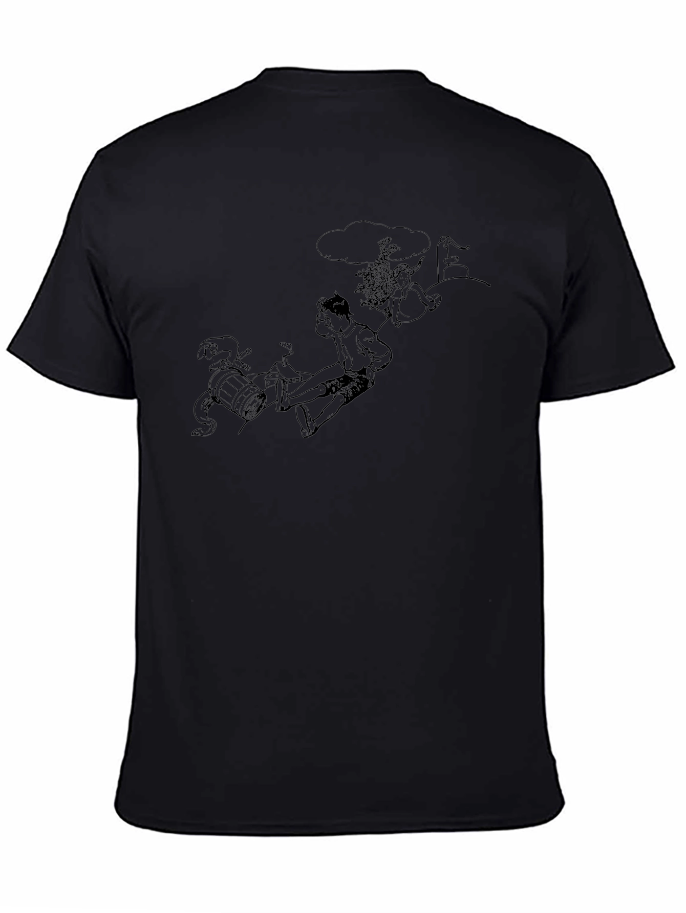 Unique Graphic Tee - Black T-Shirt