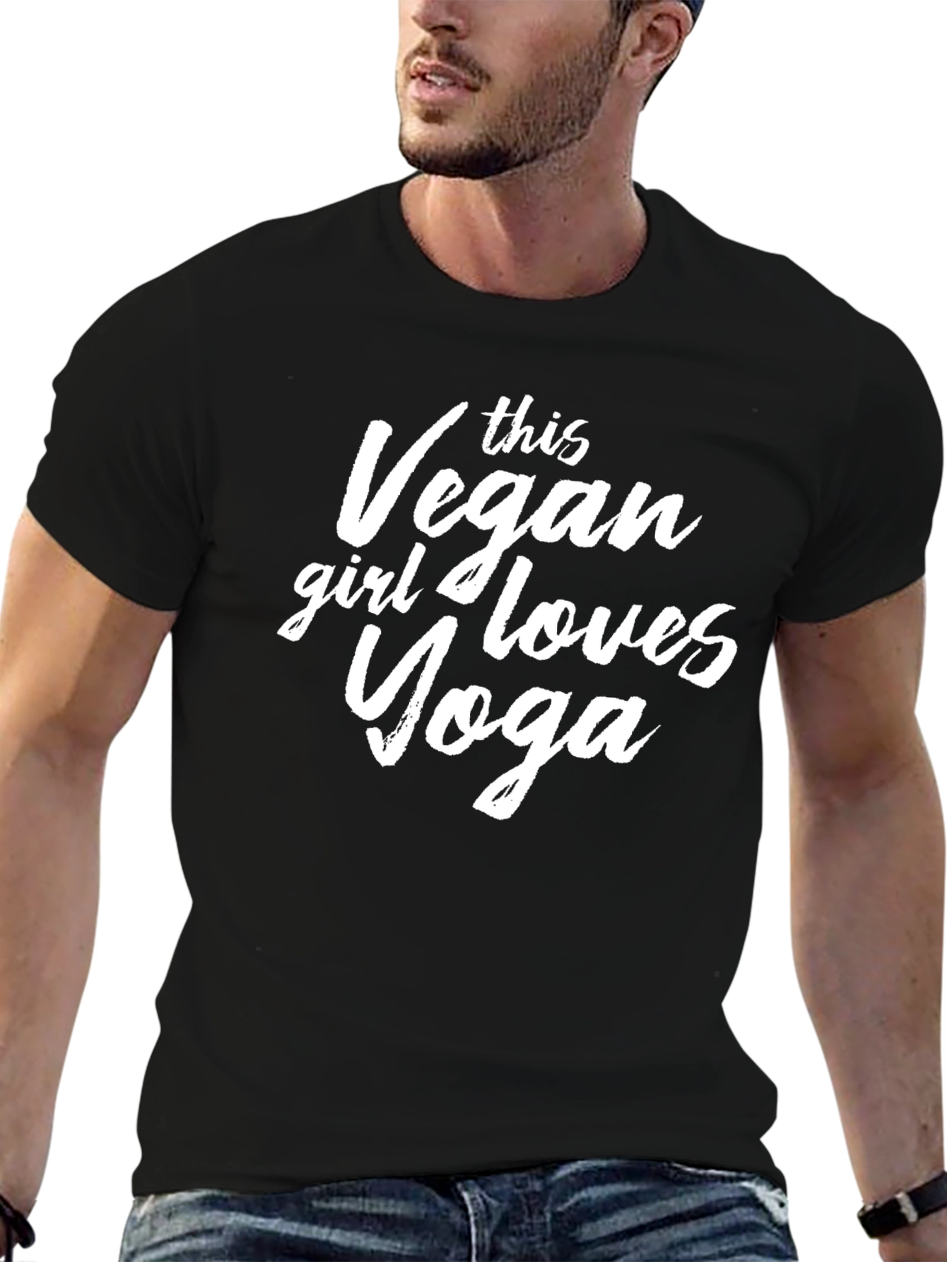 Vegan Yoga Lover T-Shirt - Black