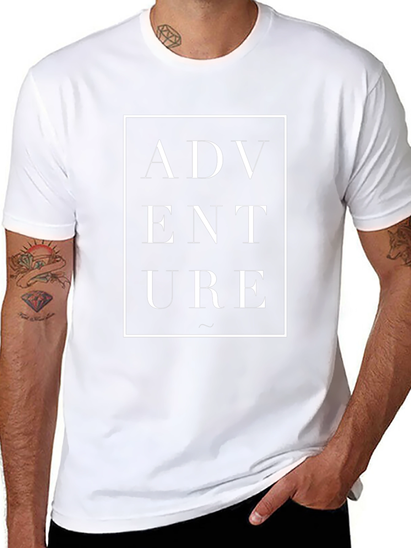 Adventure Graphic Tee - Black Cotton T-Shirt