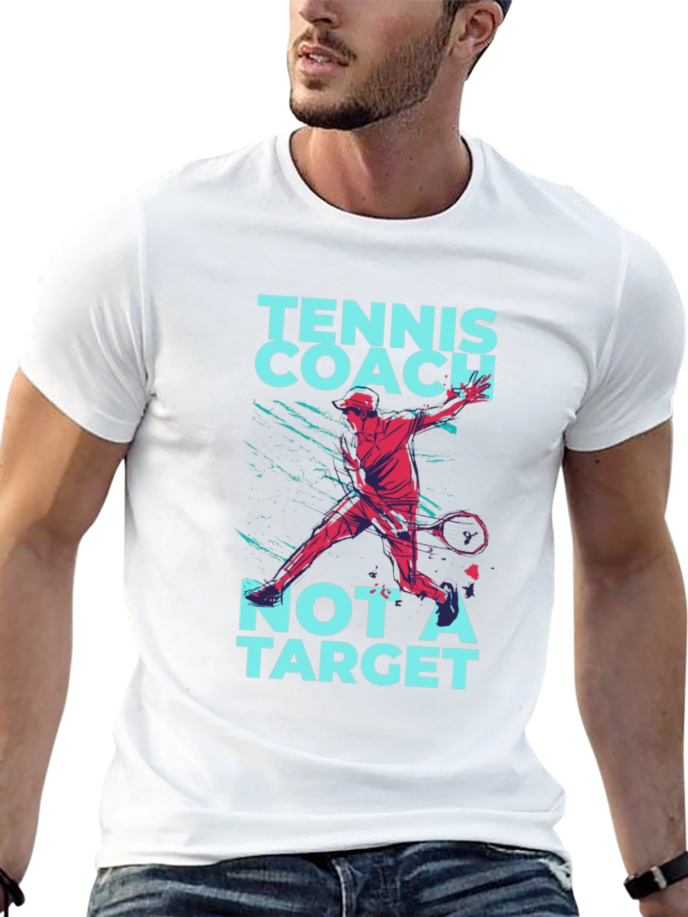 Tennis Coach T-Shirt - Not A Target Tee