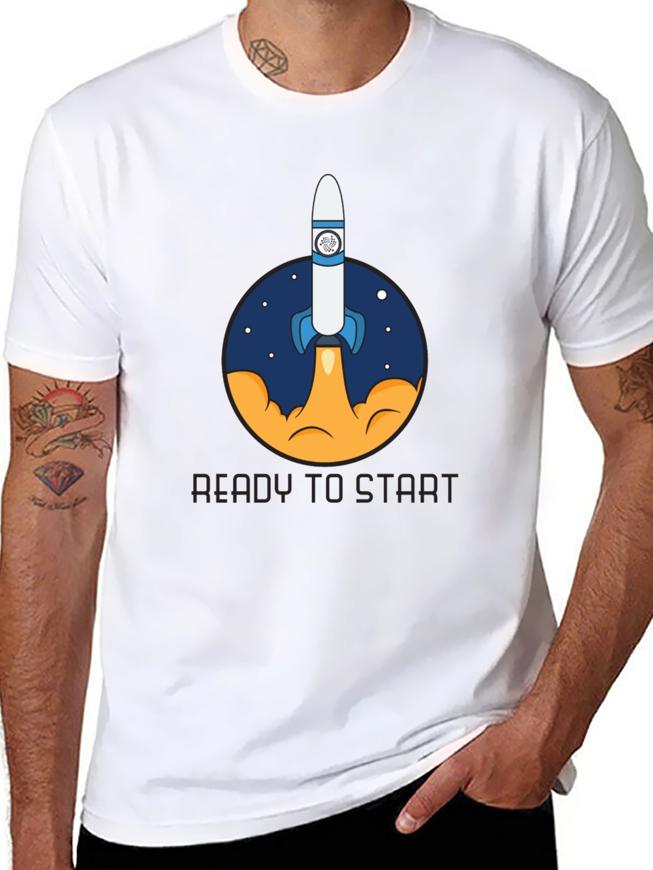Rocket Launch Graphic T-Shirt - Ready to Start
