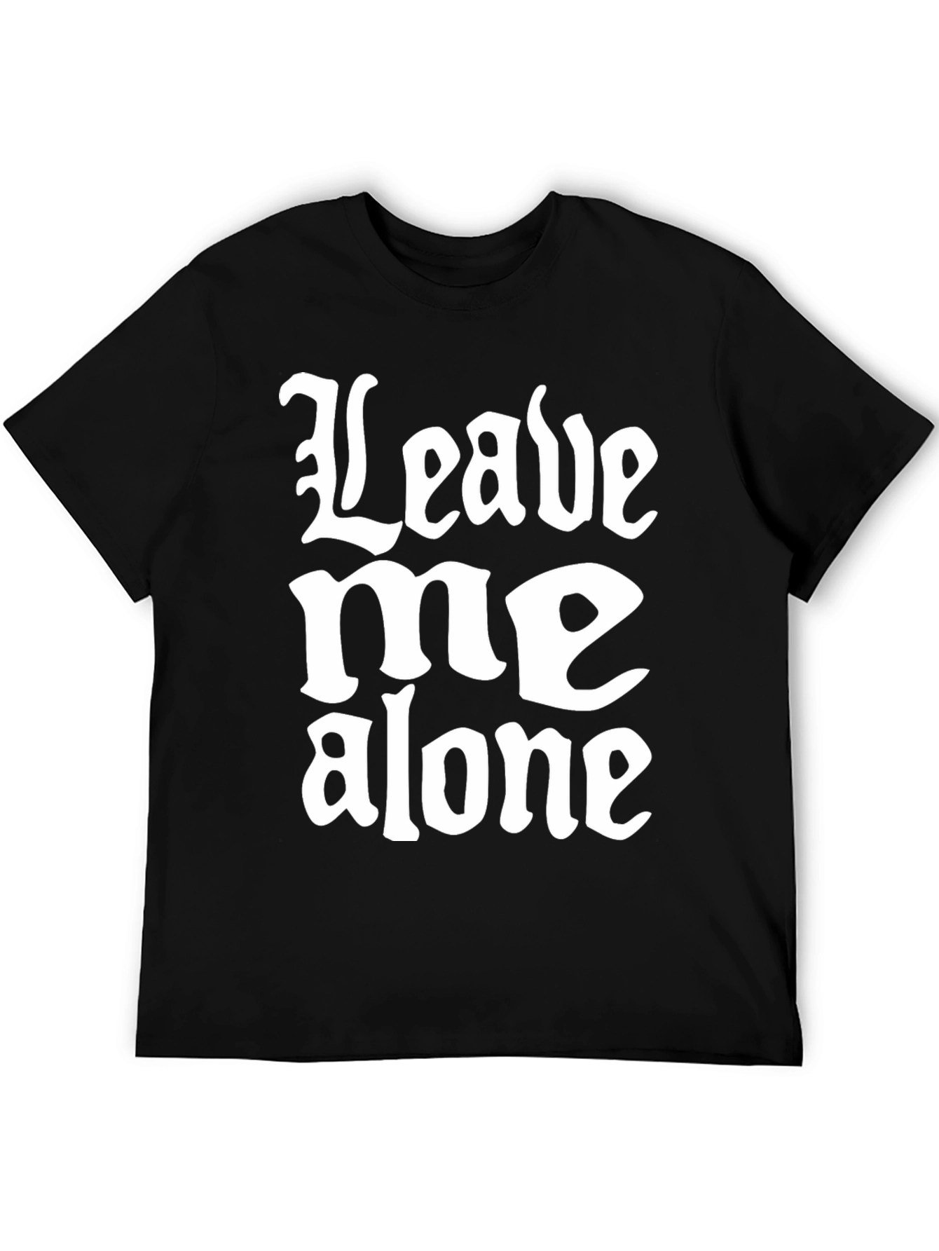 Leave Me Alone Black Graphic Tee