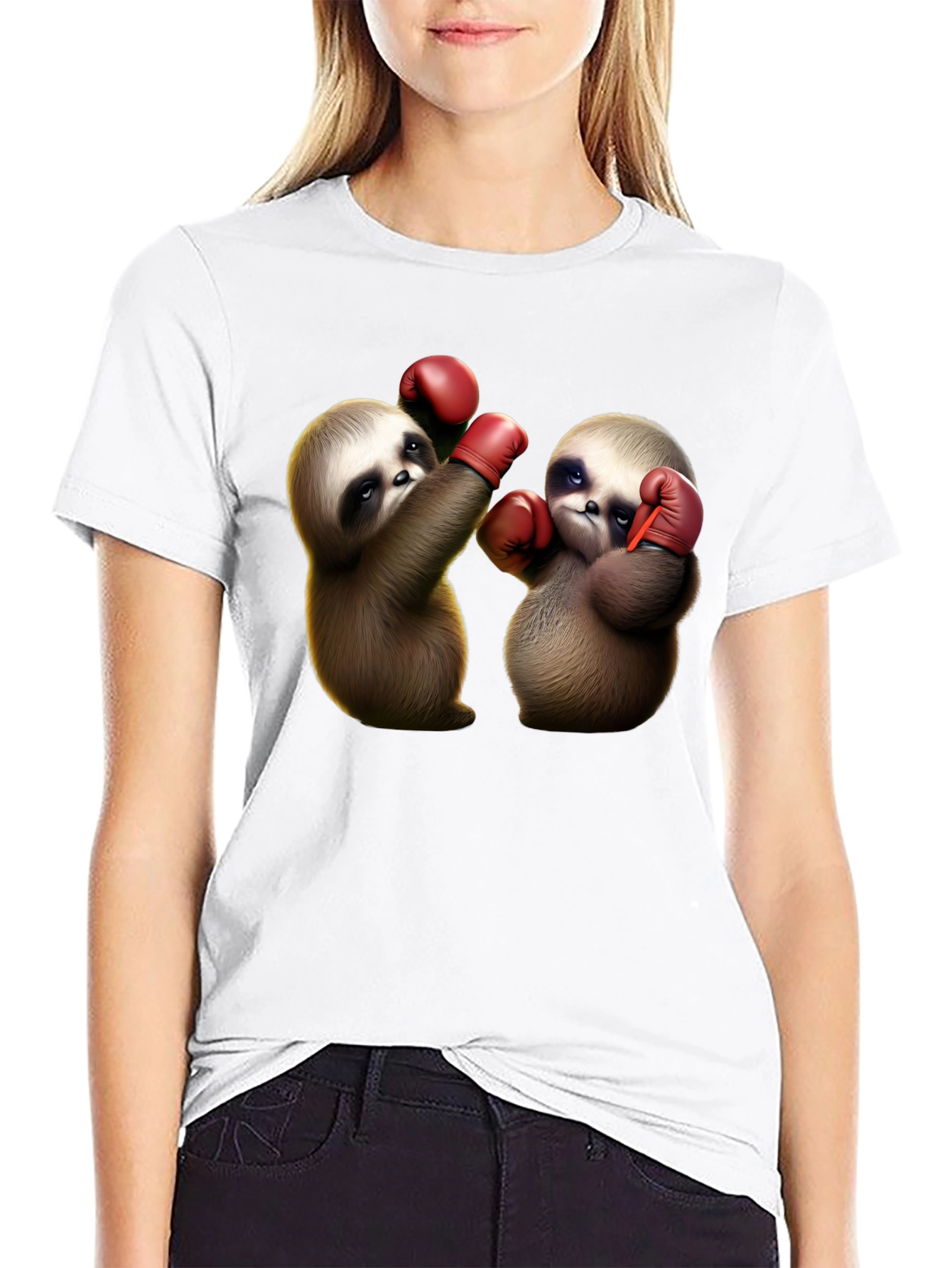Boxing Sloth Graphic Tee