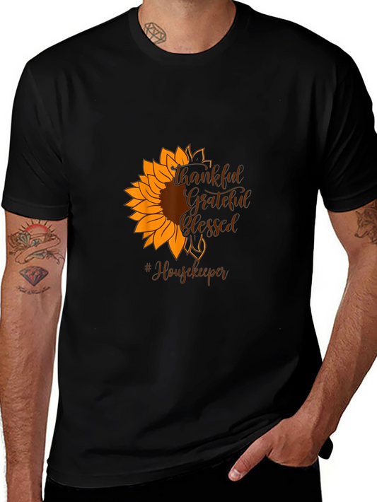Thankful Grateful Blessed Housekeeper T-Shirt